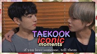 TAEKOOK VKOOK ICONIC MOMENTS  cute and funny taekook vkook moments [upl. by Siurtemed260]