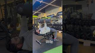 Flat bench chest press correct form [upl. by Ecirtnahs]