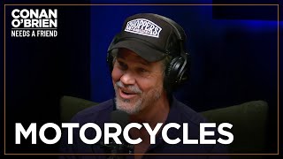 Josh Brolin Got His First Motorcycle At Age 3  Conan OBrien Needs A Friend [upl. by Willing670]