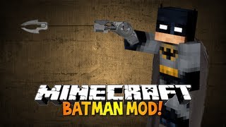 Minecraft Batman mod  BE THE DARK KNIGHT CAPE GADGETS AND BOMBS [upl. by Aramit]