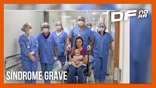 Criança diagnosticada com síndrome grave reage bem a transplante de medula  DF no Ar [upl. by Inalaeham299]