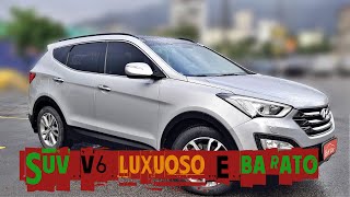 Análise Completa Hyundai Santa Fé V6 AWD 7 lugares 2015 Luxuoso e Barato [upl. by Travus]