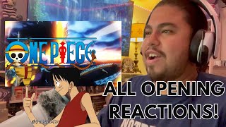 FIRST TIME REACTING to ALL ONE PIECE OPENINGS 126 [upl. by Yeca442]