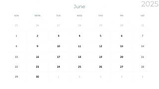 2025 Calendar All Months Minimalist design PowerPoint slides [upl. by Abroms]