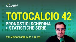 Per rifarci da settimana scorsa Tutti i Pronostici Schedina Totocalcio 42 Statistiche Jackpot F13 [upl. by Ahsiekim]