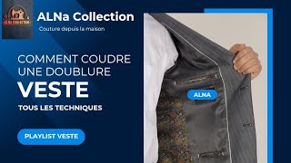 VIDEO COMPLETE DE MONTAGE DOUBLURE DUN VESTE HOMMECOMPLETE ASSEMBLING THE LINING OF A MENS JACKET [upl. by Kosse]