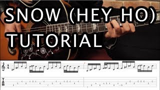 Como tocar quotSnow Hey Hoquot de los Red Hot Chili Peppers  Tutorial Guitarra  TAB HD [upl. by Ramsden]