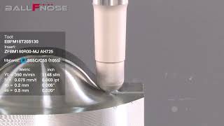 Tungaloy VG M Ball Nose Finishing End Mill [upl. by Sirromaj]