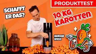 Karottensaft mit Hurom H400 Entsafter  10 kg Karotten schafft er das [upl. by Hays562]