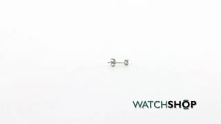 Jewellery Essentials Ladies 9ct White Gold 010ct Diamond Cluster Stud Earrings AJ12152370 [upl. by Leihcey]