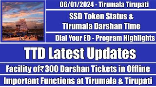 Tirumala Tirupati SSD Token 06012024 Status amp Darshan Time TTD Latest Updates [upl. by Drarehs216]