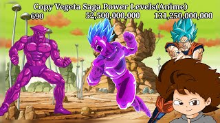 DBS Copy Vegeta Saga Power LevelsAnime Rodri604 [upl. by Cate]