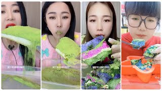 Best matcha green tea powder amp Eating matcha powdered ice amp matcha benefits amp Matcha ice mukbang 79 [upl. by Nelloc]