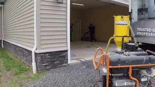 Garage Build Part 2  Polyaspartic floor coating  by Garage Living [upl. by Rehctaht]