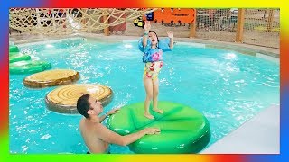 First Time at The Great Wolf Lodge Huge Indoor Waterpark with slides rides swimming and pool [upl. by Lore309]