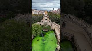 Ciutadella Park Barcelona❤️ djimini4pro dronevideo travel barcelona spain fcbarcelona london [upl. by Hauger]