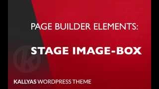 Stage image box Page Builder Element in Kallyas WordPress theme v40 [upl. by Hsirahc]