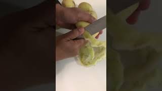 How to easily peel a potato with a knife viral peeling potato cooking tips tricks food easy [upl. by Amaryllis707]