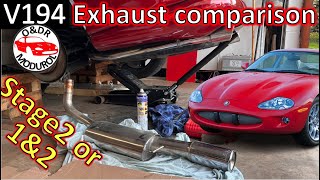 Jaguar XK8 Exhaust noise comparison Stage 2 or Stage 1amp2 XKR  X100 V194 [upl. by Dweck]