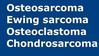 Medical Video Lecture Osteosarcoma Ewing sarcoma Osteoclastoma Chondrosarcoma [upl. by Elurd]