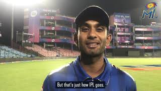 Jayant Yadav on his Debut  Mumbai Indians [upl. by Nilhtac]