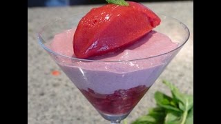 Raspberry mousse amp Strawberry sorbet Original recipe  草莓慕斯＆覆盤子雪葩 [upl. by Aileda]