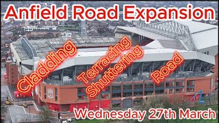 Anfield Road Expansion  Liverpool FC  27th March 2024  Latest Progress Update ynwa [upl. by Alehcim]