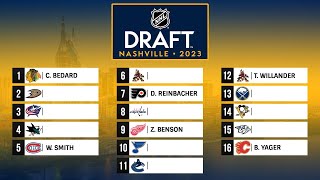 FINAL 2023 NHL MOCK DRAFT Entire 1st Round [upl. by Mather]