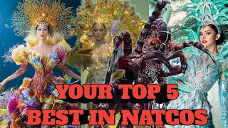 YOUR TOP 5 FAVORITES NATCOS SA MISS UNIVERSE PHILIPPINES 2024 [upl. by Eileme]