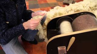 Working on a Drum Carder [upl. by Yaeger]