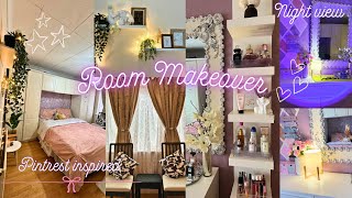 Aesthetic Room Makeover 🎀 Pinterest Inspired  ✧･ﾟ ✧･ﾟ [upl. by Anegal]