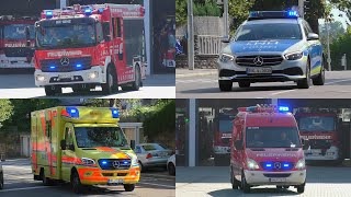 Durchsagegong Feuerwehr rettungsdienst amp Polizei zu Einsatzfahrten in Heilbronn [upl. by Oirifrop608]