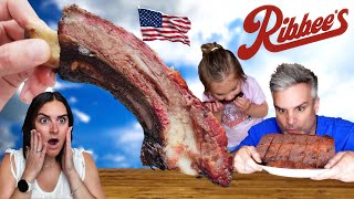 Brits Try The 1 BBQ RIBS in TEXAS  Best Ribs I have ever eaten [upl. by Feldstein723]