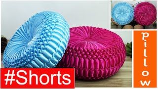 Shorts  DIY Decorating ideas  Smocked Pillow Cover design  Round pillow smocking Shape Cush [upl. by Carmella]