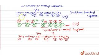 How many monochloro derivatives are possible when 3methylheptane is subjected to free radical chlo [upl. by Stier850]