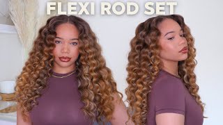 EASY FLEXI ROD SET ON NATURAL DRY 3C HAIR  Kaila Kake [upl. by Yesrod]