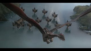 Daenerys DESTROYS Iron Fleet and Golden Company DRACARYS [upl. by Michel]