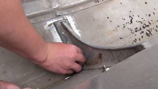 How to seal a leaking aluminum boat using Marine Tex  live demonstration by the lake [upl. by Rolan]