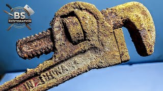 Antique Pipe Wrench Restoration and Repair [upl. by Rolph]