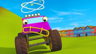 Five Little Monster Trucks amp Five Little Buses Song  Nursery Rhymes amp Kids Songs  Geckos Garage [upl. by Mclaughlin]