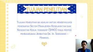 review jurnal k3penerapan smk3 pada proyek konstruksi di indonesia [upl. by Devin]