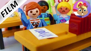 Playmobil video Nederlands  JULIAN OP SCHOOL IN HANNAHS KLAS Kinderserie familie Vogel [upl. by Middlesworth119]