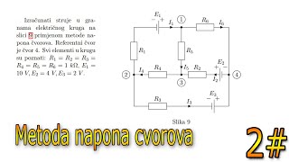 Metoda napona čvorova  Primjer 2 [upl. by Ateikan]