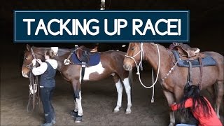 TACK UP RACE  English vs Western [upl. by Lletnuahs]