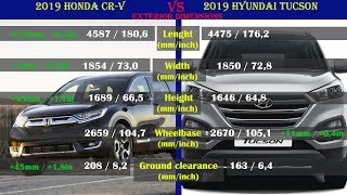 2019 Honda CRV vs 2019 Hyundai Tucson technical comparison [upl. by Oretos]