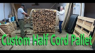 Half Cord Custom Moveable Firewood Pallet Stacking [upl. by Eintruok]