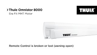 Remote control is broken or lost awning open  TO 8000 ERA FIT MHT [upl. by Ainorev]