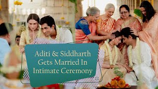 Aditi Rao Hydari And Siddharth Gets Married In An Intimate Ceremony  Aditi And Siddharth Wedding [upl. by Athalia170]