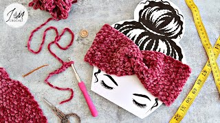 🎀EASY Bow Style Crochet Headband 🎀Charisma Ear Warmer Pattern  Beginner Friendly crochetbow [upl. by Asirehc23]