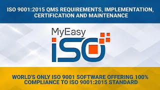 ISO 9001 certification ISO 9001 QMS implementation with MyEasyISO Software [upl. by Hajidahk]